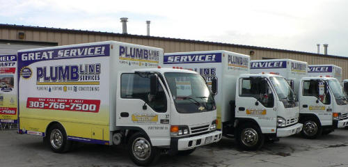 Plumbline Services Trucks
