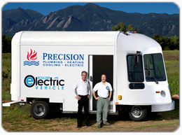 Precision Plumbing Electric Truck