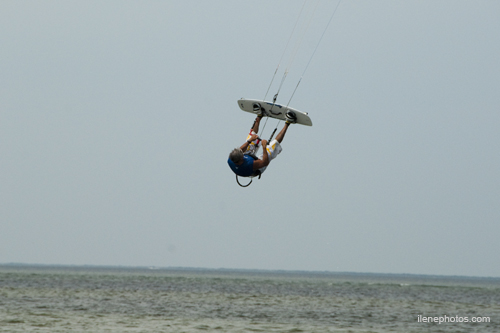 Mike Conroy, NSPG VP, relaxing on his kiteboard