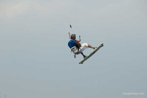 Mike Conroy, NSPG VP, relaxing on his kiteboard