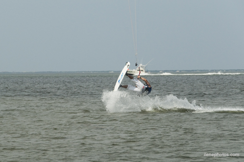 Mike Conroy, NSPG VP, relaxing on his kiteboard